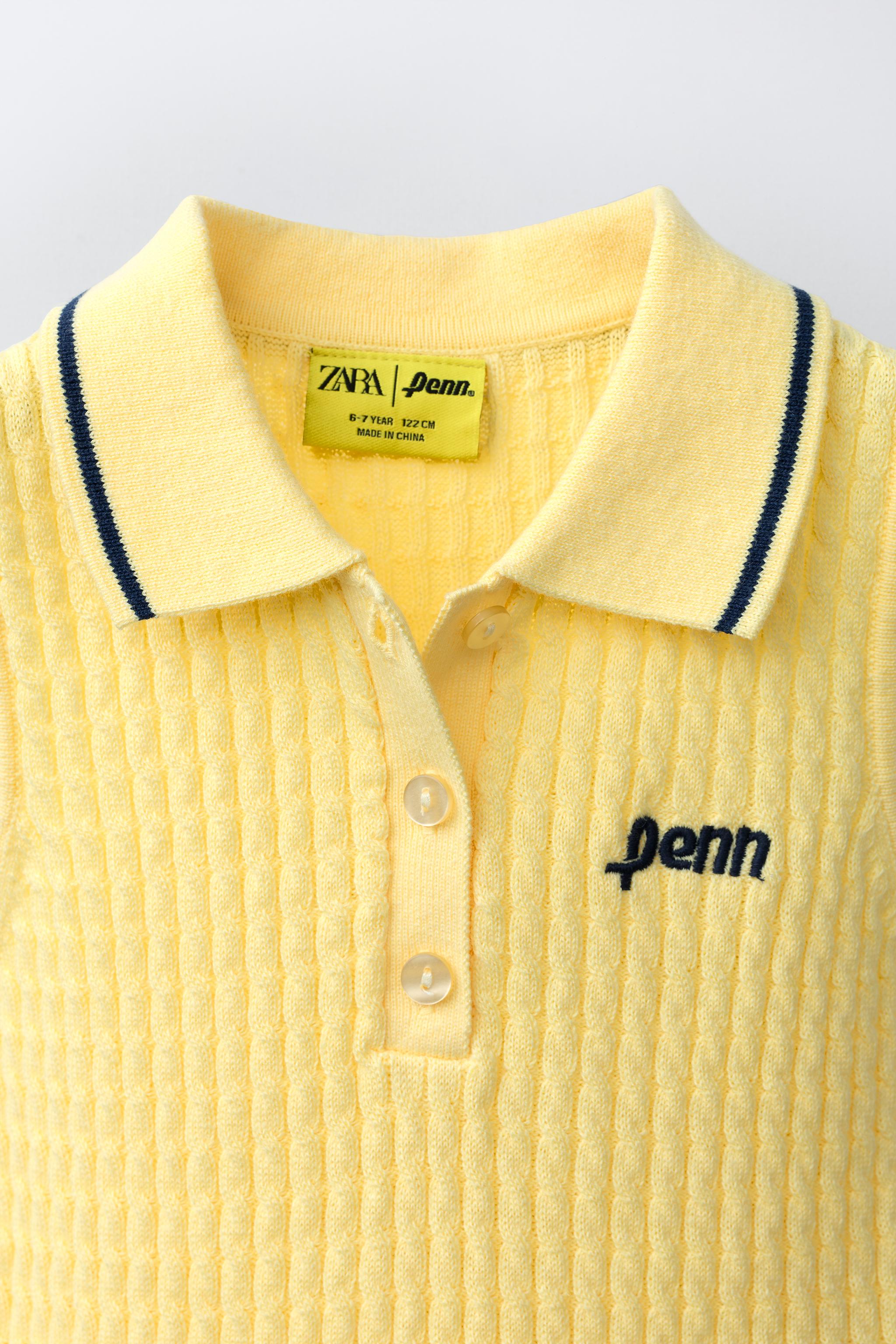 PENN © CABLE KNIT POLO TOP
